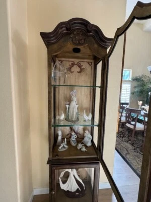curio cabinet with glass doors - Image 1 of 4