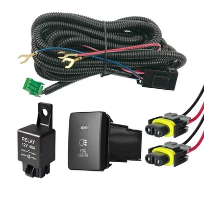 H11 Wire Harness Socket Relay Switch Fog Light Button For Mitsubishi L200 15-23 - Image 1 of 4