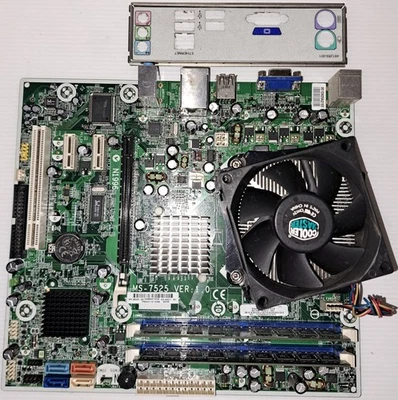 Scheda Madre HP 517069-001 MSI MS-7525 con CPU Intel Dual Core 775 e Ram - Immagine 1 di 2