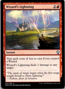 Magic the Gathering HP Wizard's Lightning Dominaria MTG Free Shipping! - Picture 1 of 1