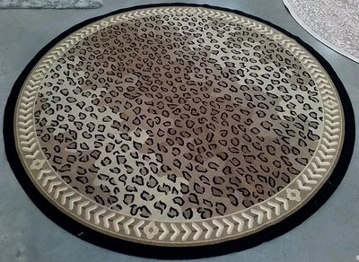 BEIGE / BLACK 6'-7" x 6'-7" Back Stain Rug, Reduced Price 1172776531 JNY117B-7R - Image 1 of 4