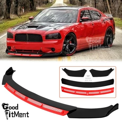 Divisor de alerón inferior labio parachoques delantero brillante para Dodge Charger R/T 2006-2010 Foto 1 de 4