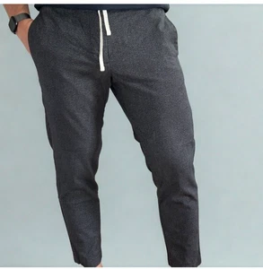 Bonobos Gr. L schwarz Off Duty Hose Gummibund Kordelzug Stretch Freizeit Lounge - Bild 1 von 12