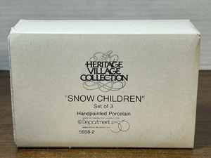 Dept. 56 "Snow Children" The Heritage Village Collection Set of 3 #5938-2 - Picture 1 of 5
