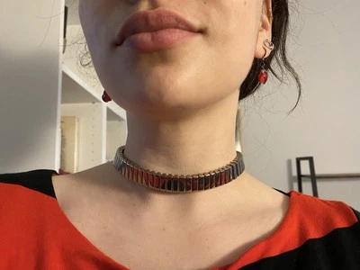 Michael Kors Silver & Leather Choker - Изображение 1 из 4