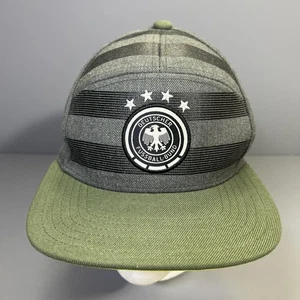 Germany National Team Hat Cap Snap Back Mens One Size Gray Green Soccer Adidas - Picture 1 of 8