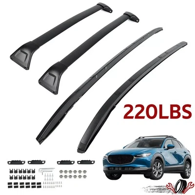 220LBS Roof Racks Cross Bar Side Rail Cargo Carrier For Mazda CX-5 CX5 2017-2025 - Image 1 of 4