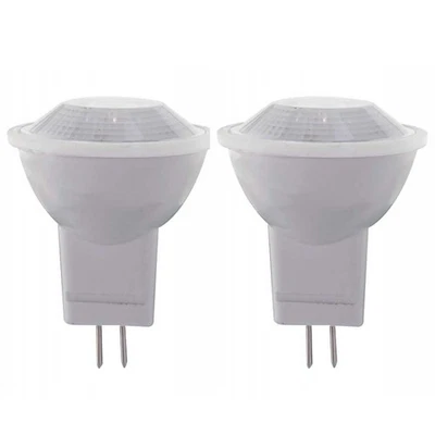 2Pk - Satco 2w 12v MR11 LED Bi Pin GU4 Flood 100 Lumens 3000k Warm White - Image 1 of 2