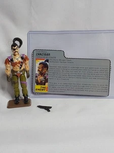 1987 G.I. Joe Zanzidar W/File Card & Gun Near Mint - Picture 1 of 8