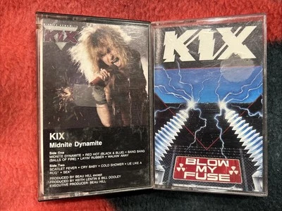 Kix Blow My Fuse And Midnite Dynamite Cassettes Lot Rock And Roll Hair Metal - Image 1 of 4