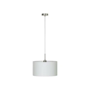 Lampada lampadario a sospensione con paralume tessuto bianco E27 Pasteri - Foto 1 di 2