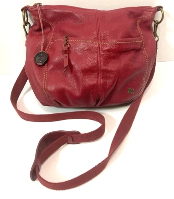 Bolso de Hombro Estilo Hobo The Sak Vino/Rojo Guijarro Cuero Ajustable.Correa Foto 1 de 4