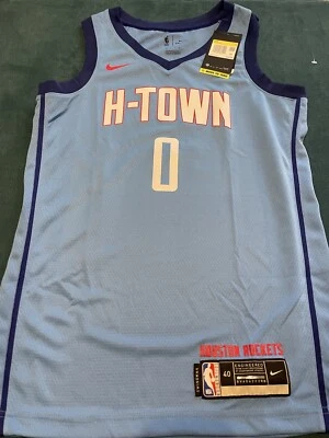 Camiseta deportiva azul de los Houston Rockets NBA Nike Westbrook H-Town City Ed Swingman talla pequeña Foto 1 de 4