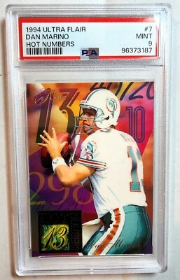 1994 Fleer Ultra Flair Hot Numbers #7 of 15 Dan Marino Miami Dolphins 完好 9 — 第 1/2 张图片
