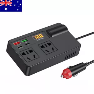 Car Power Inverter 12V/24V to 240V AC Converter 200W Type C USB Phone Charger - Picture 1 of 8