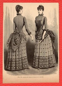 #47105 Frankreich 1895. Damen. Gravur - Zeichnung, Zeitschrift Petit Echo de la Mode - Bild 1 von 2