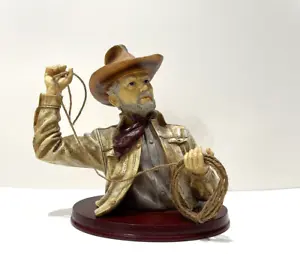 Strong's Inc.  Resin Cowboy Statue Western Figure 2002  8” Tall - Picture 1 of 8