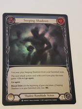Seeping shadows foil (blue) Rare monarch 1st edition nm Flesh And Blood tcg