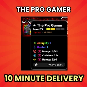 ⏳ ENTREGA RÁPIDA ⏳ The Pro Gamer | SSS | Almighty + Hunter 1 | Anime Defenders - Imagen 1 de 1