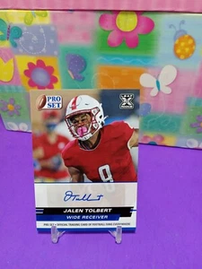 2022 Leaf Pro Set Jalen Tolbert Auto XRC Rookie #PSA-JT1 - Picture 1 of 2