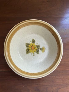 replacement mikasa stone manor melissa bowl Boho Yellow Flowers - Picture 1 of 1