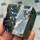 Meteorit Seymchan Pallasite polierte und ROH Fläche Kruste 400 Gramm Meteorite
