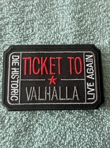 VALHALLA 2x3 Embroidered Morale Patch Hook Backing Brand New - Picture 1 of 4