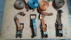 4 X Spanngurt, komplett Ratschen schwer Zurrgurte Doppelhaken LC 2500 daN, LKW - Bild 1 von 2