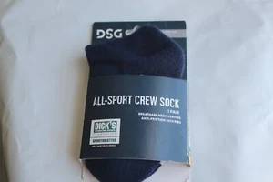 DSG Youth sports All-Sports Crew Socks Navy XS - Picture 1 of 3