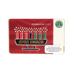 Gift Card Starbucks USA / JOYOUS KAWANZAA 2010 / NUOVA buone condizioni_S69 - Foto 1 di 1
