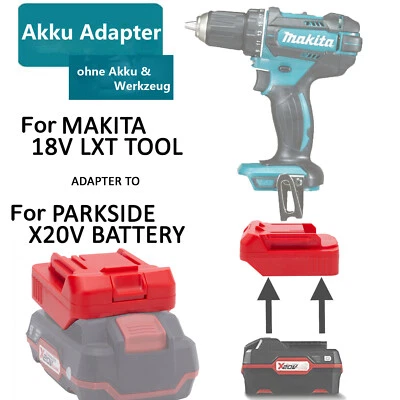 DEACKIMEI Akku Adapter Für Parkside X20V Akku auf für Makita 18V LXT Werkzeug Adapter
