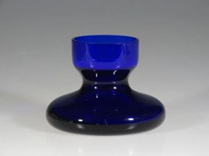 Vintage niederländische oder deutsche kobaltblaue Glaskugel Zwangsvase um 1965 - Bild 1 von 3