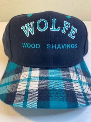 Virutas de madera Wolfe vintage tapa trasera a presión con billete a cuadros Foto 1 de 4