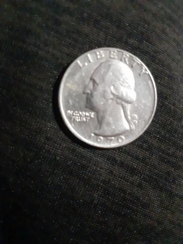 1970 d washington quarter Weak Letter "I"  Grease On Dye Cover