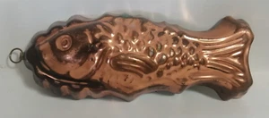 orig. alte KUPFER-BACKFORM FISCH innen verzinnt 25 cm - Bild 1 von 3