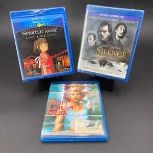 Blu Ray LOT, 3 Movies, Spirited Away, Silence, Run Lola Run (Two are sealed!) - Imagen 1 de 4