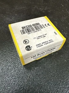 Eaton Cooper Bussmann BK/C520-500MA VIDRIO FUSIBLE 500MA 35A 250VAC 2AG - Imagen 1 de 1