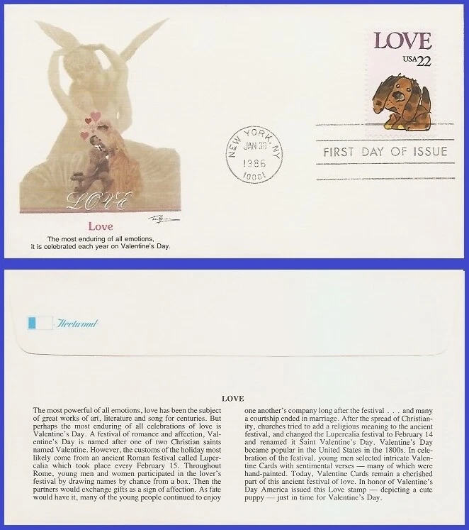 USA6 #2202 U/A FLEETWOOD FDC   Love Puppy - Image 1 of 1