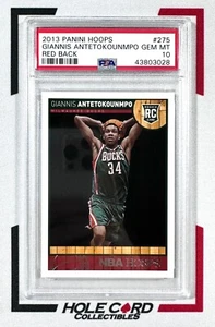 GIANNIS ANTETOKOUNMPO RC PSA10 2013-14 Panini Hoops Red Back Rookie GEM MT 275 一 - Picture 1 of 3