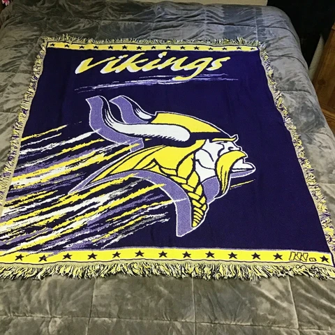 Minnesota Vikings Acrylic Tapestry Throw Blanket The Northwest Co. USA 52" x 44" Cover
