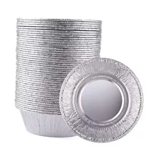 Aluminum Foil Mini Pie PansPcs - Disposable Small Mini Pie Tins Pot 4 Inch 50 - Picture 1 of 7