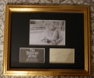 DAN DURYEA RARE TWILIGHT ZONE SIGNED AUTOGRAPH DISPLAY WITH COA - Picture 1 of 5