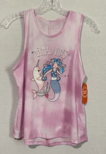 Wonder Nation | XXL (18) | Purple Tie Dye "Mermaid Vibes" Sleeveless Shirt NWT - Picture 1 of 6
