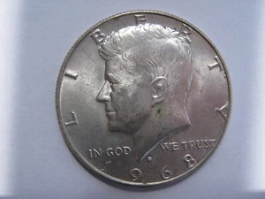 USA 1968 D Silber plattiert Kennedy Half Dollar A UNC - Bild 1 von 2