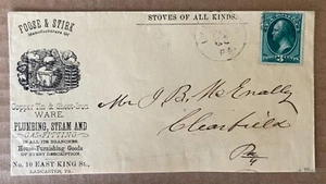 LANCASTER, PA ~ Foose & Stirk, Plumbing, Steam & Gas ~ Illus. Adv. Cover 1870s - Picture 1 of 2
