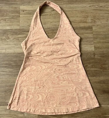 Camiseta sin mangas Patagonia Morning Glory naranja remolino talla mediana halter espalda abierta  Foto 1 de 4