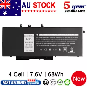 68Wh Battery For Dell Latitude 5480 5580 5490 5590 5488 E5280 E5288 E5480 GJKNX - Picture 1 of 9