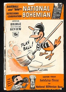 1955 Detroit Tigers @ Baltimore Orioles Program Cover Split Good 78362b6 - Picture 1 of 2