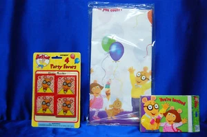 Arthur the Aardvark Party SET # 3 Tablecover Invitations Sliding Puzzles Favors - Picture 1 of 3