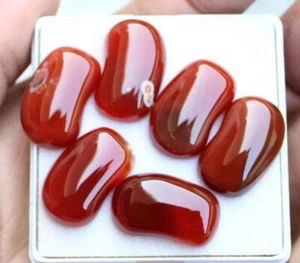 Lote al por mayor de piedras preciosas sueltas cabujón de lujo de ónix rojo natural de 67,60 quilates - Imagen 1 de 2